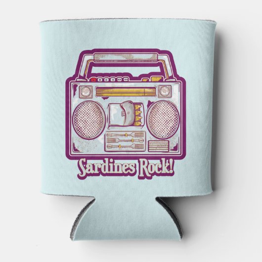 おもしろいイワシのステレオ 缶クーラー (正面)
