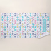 おもしろいインサングラスビーチ ビーチタオル (正面)