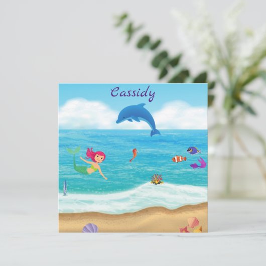おもしろいインサンマーメイドドルフィンビーチ パーソナライズされた (スタンド正面)