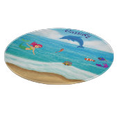 おもしろいインサンマーメイドドルフィンビーチ パーソナライズされた カッティングボード (角)