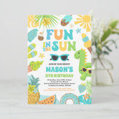 おもしろいインザサントロピカルビーチ誕生会 招待状 (スタンド正面)