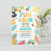 おもしろいインザサントロピカルビーチ誕生会 招待状 (スタンド正面)