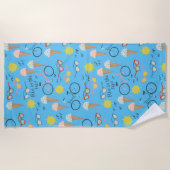 おもしろいインザサン夏期ホリデイ ビーチタオル (正面)