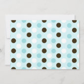 おもしろいインジャングルエレファント招待状- Blue Dot 招待状 (裏面)