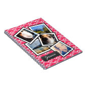 おもしろいインスタグラムフォトコラージュピンク ノートブック (右側)