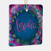 おもしろいインスパイアかわいらしハート吸光度 セラミックオーナメント (右)