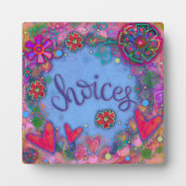 おもしろいインスパイアの選択10代のハート花ガーリー フォトプラーク (正面)