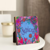 おもしろいインスパイアの選択10代のハート花ガーリー フォトプラーク