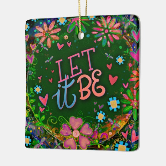 おもしろいインスパイアフローラItを引用文のインスピレーション セラミックオーナメント (左)