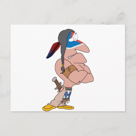 おもしろいインディアン ポストカード (正面)