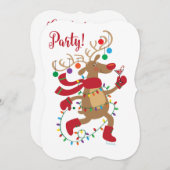 おもしろいインナー – ブリッツェンホリデーパーティー招待状 招待状 (正面/裏面)