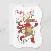 おもしろいインナー – ブリッツェンホリデーパーティー招待状 招待状 (正面)