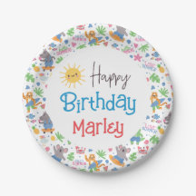 おもしろいイン太陽ビーチ動物ハッピーバースデー