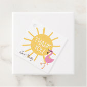 おもしろいイン太陽ビーチ動物フラミンゴありがとう フェイバータグ (インサイチュ)