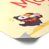 おもしろいイン太陽ビーチ動物誕生日歓迎 ポスター (角)