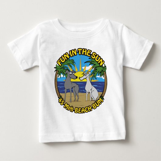 おもしろいイン・ザ・サン45 MPHビーチ ベビーTシャツ (正面)
