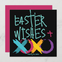 おもしろいイースターの願い、ハグ&キス | 黒とピンク