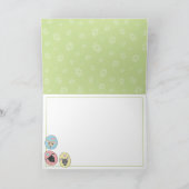 おもしろいイースターイタリアン卵グレイハウンドかわいい漫画 シーズンカード (内部)