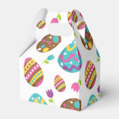 おもしろいイースターエッグと花のパーティーの好意ボックス フェイバーボックス (裏面サイド)