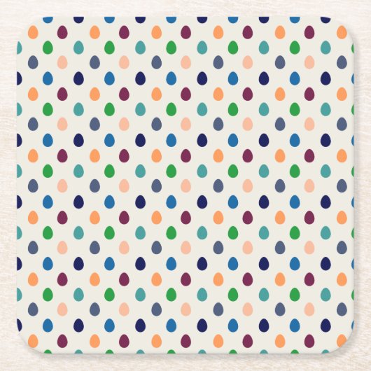 おもしろいイースターエッグ スクエアペーパーコースター (正面)