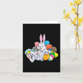 おもしろいイースターガールズボーイズトイドラーイースターバニー カード (黄色い花)