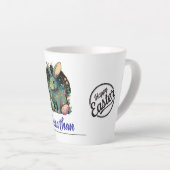 おもしろいイースターバニパーソナライズされたー カフェラテマグ (右アングル)