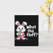 おもしろいイースターバニー – 何Tha Flff カード (黄色い花)