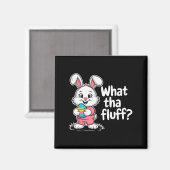 おもしろいイースターバニー – 何Tha Flff マグネット (正面/裏面)