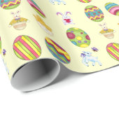 おもしろいイースターパターンホリデーラッピング紙 ラッピングペーパー (ロールコーナー)
