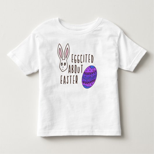 おもしろいイースターユーモアのあるかわいい卵のイースターパンについて トドラーTシャツ (正面)