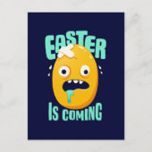 おもしろいイースター来は黄色い卵 ポストカード (正面)