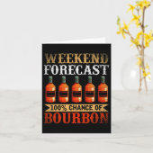 おもしろいウィスキー酔っぱらい週末予報 100％の確率で カード (黄色い花)