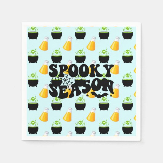 おもしろいウィッチズブリューハローウィンパーティ紙プレート スタンダードカクテルナプキン (正面)