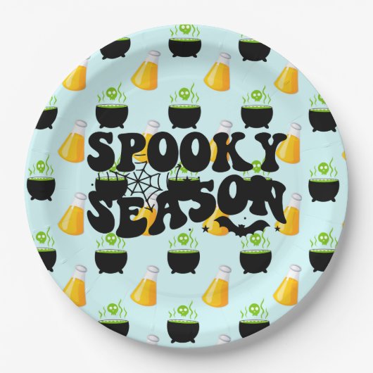 おもしろいウィッチズブリューハローウィンパーティ紙プレート ペーパープレート (正面)