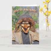 おもしろいウィッチ誕生日カード! カード (黄色い花)