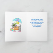 おもしろいウィムシービーチドッグイエローフレンドシップ カード (内部)