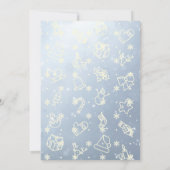 おもしろいウィンターメリークリスマススノーグローブフォトカード 招待状 (裏面)