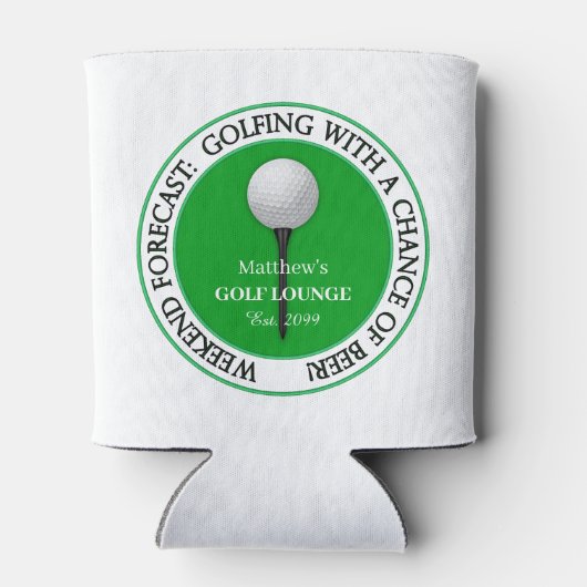 おもしろいウィークエンドゴルフラウンジバークーラーボックス 缶クーラー (裏面)