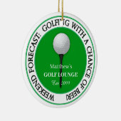 おもしろいウィークエンドゴルフラウンジ/バー セラミックオーナメント (右)