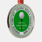 おもしろいウィークエンドゴルフラウンジ/バー メタルオーナメント (右)