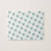 おもしろいウィーヴスクウェアミントグリーン ジグソーパズル (横)