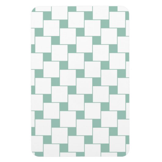 おもしろいウィーヴスクウェアミントグリーン マグネット (縦)