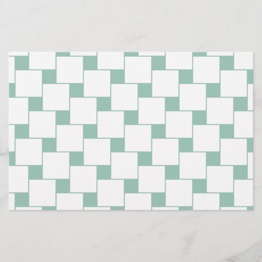 おもしろいウィーヴスクウェアミントグリーン 便箋 (正面)