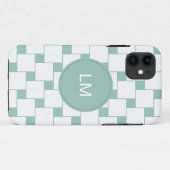 おもしろいウィーヴスクウェアミントグリーン Case-Mate iPhoneケース (裏面(横))