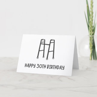 おもしろいウォーカーの30歳の誕生日カード サンキューカード