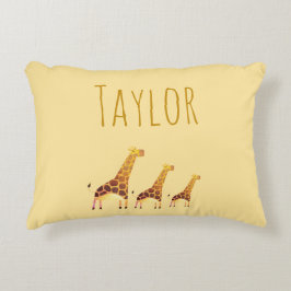 おもしろいウォーターカラーギラフェスベビー子供部屋 アクセントクッション