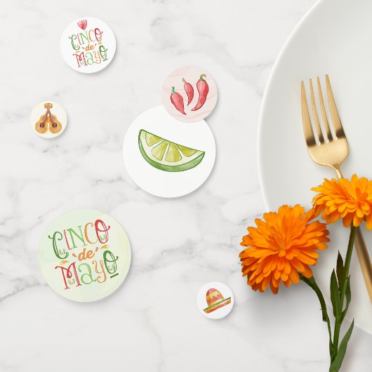 おもしろいウォーターカラーシンコデマヨパーティー コンフェッティ