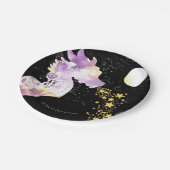 おもしろいウォーターカラードラゴン誕生日 ペーパープレート (アングル)