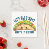 おもしろいウォーターカラーフィエスタレッツTACOの誕生日 スタンダードカクテルナプキン (インサイチュ)