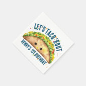 おもしろいウォーターカラーフィエスタレッツTACOの誕生日 スタンダードカクテルナプキン (角)